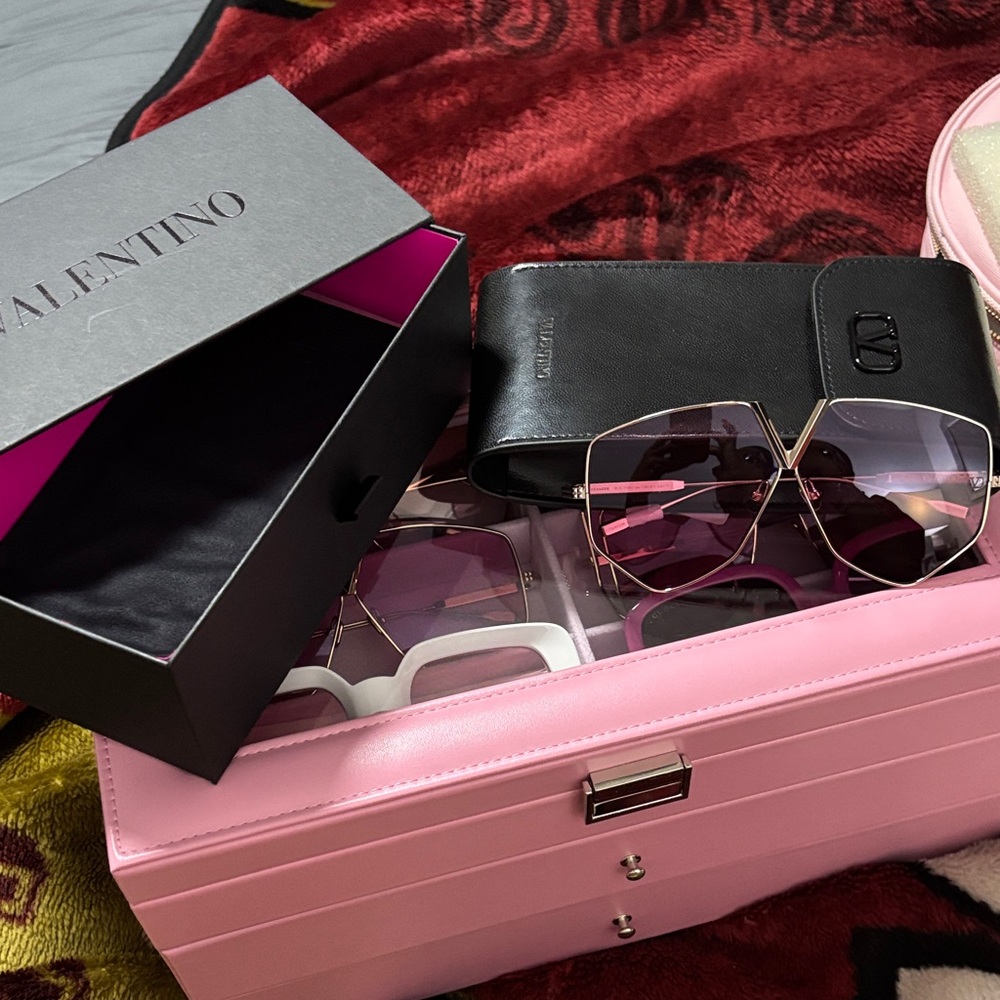 Valentino Purple Sunglasses with Black Case